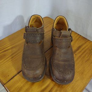 VINTAGE DR MARTENS Women's Distressed Leather Made In England Mary Jane Shoes 8